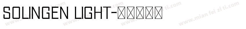 Solingen Light字体转换